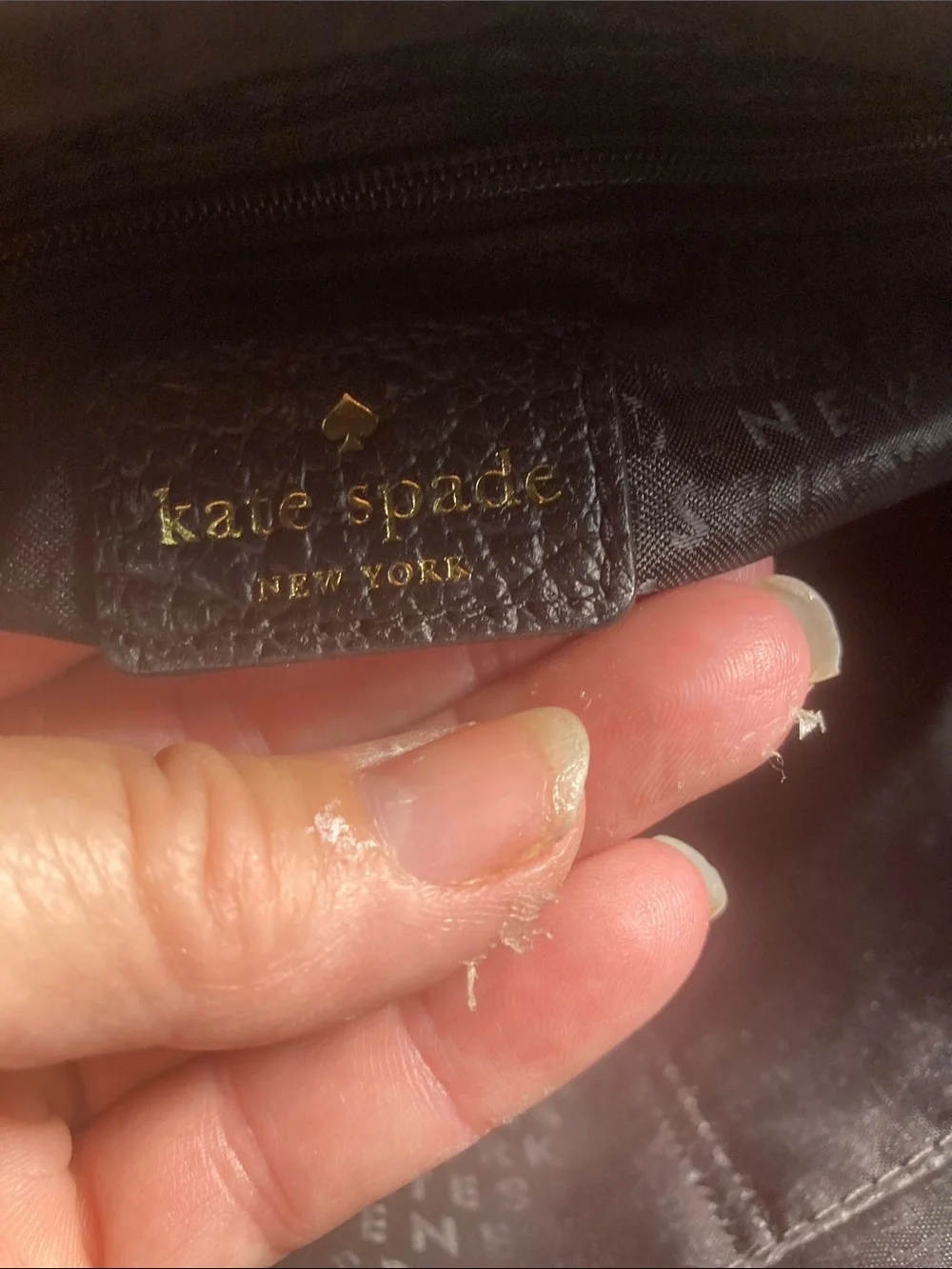 kate spade Black Pebbled Leather Dome Bay Street Rachel Satchel